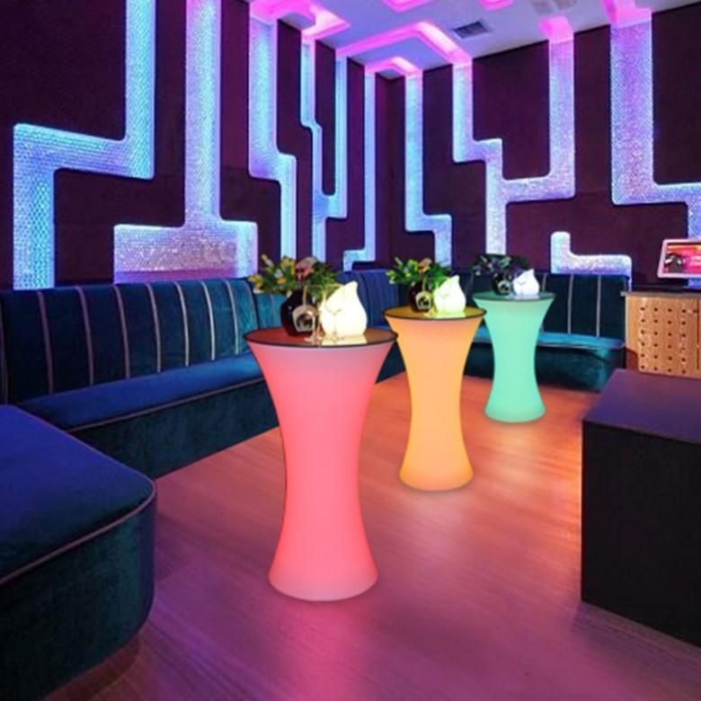2020 New Rechargeable Led Luminous Plastic Bar Chair Stool