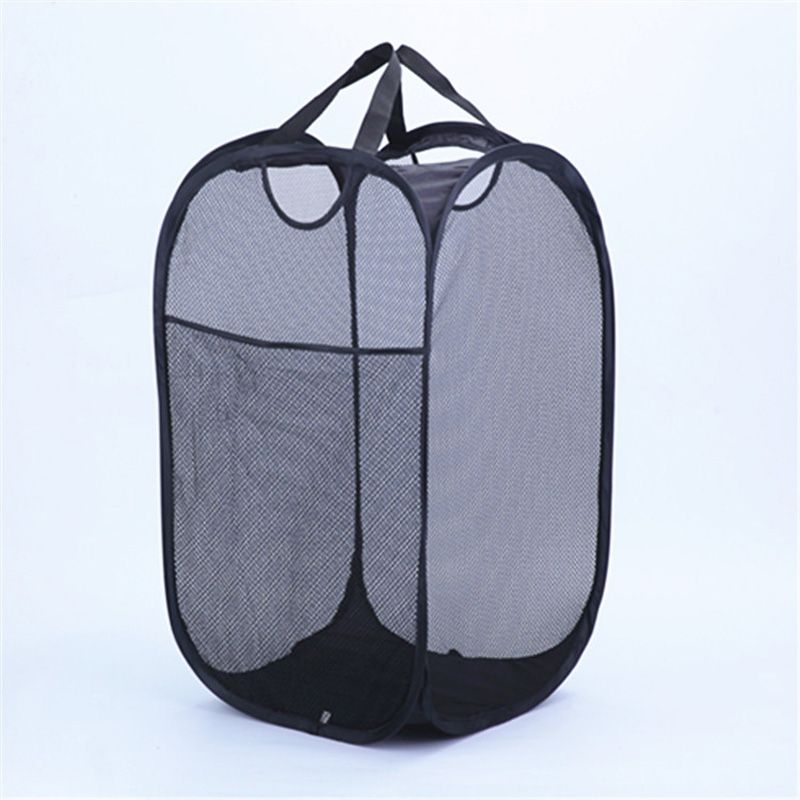 2020 Strong Mesh Pop Up Laundry Hamper Quality Laundry Basket With Durable Handles Solid Bottom