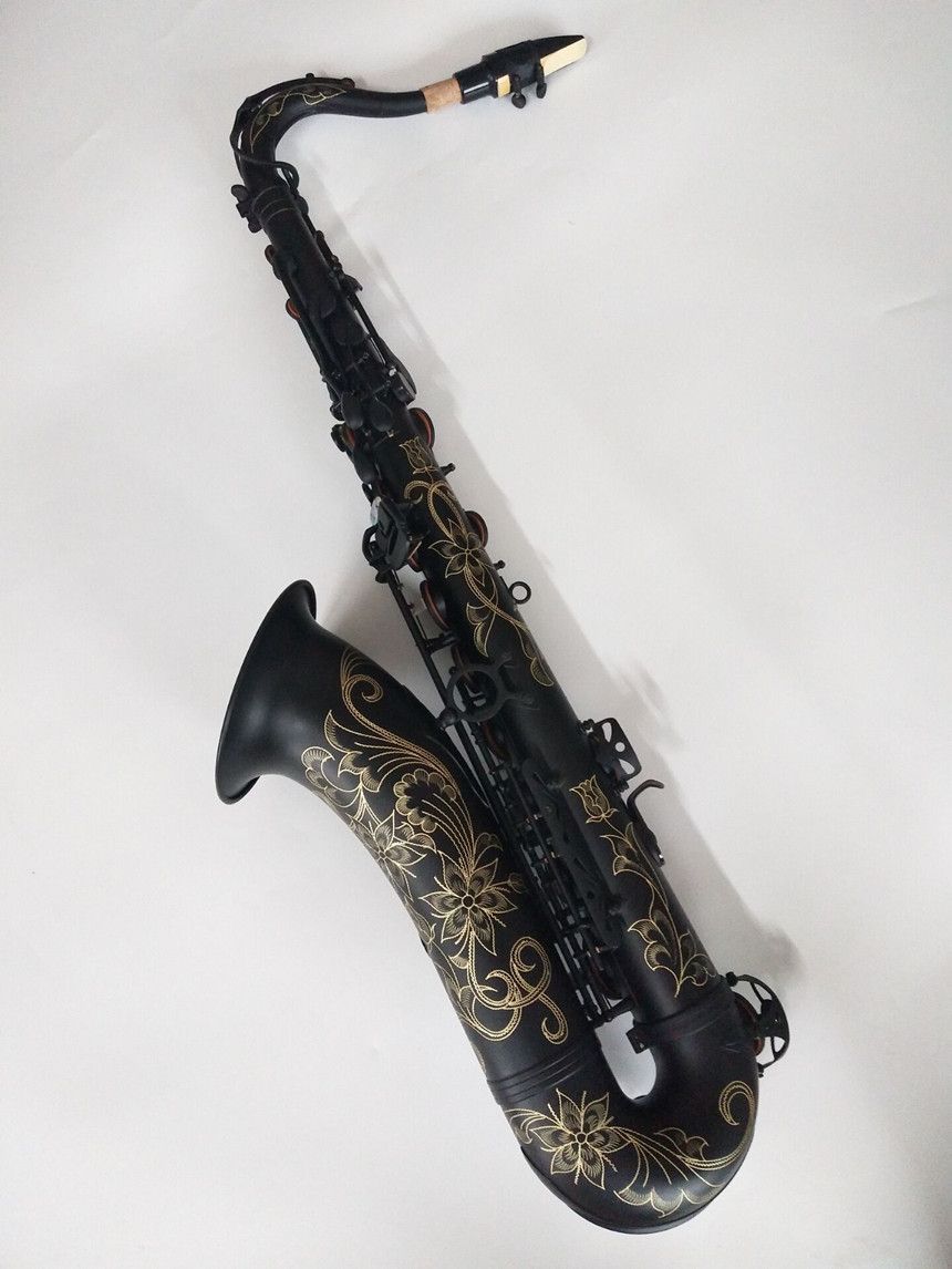 2021 Best Quality Suzuki New B Flat Tenor Saxophone Black Gold Real