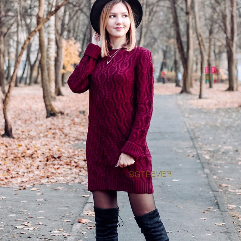 warm sweater dress