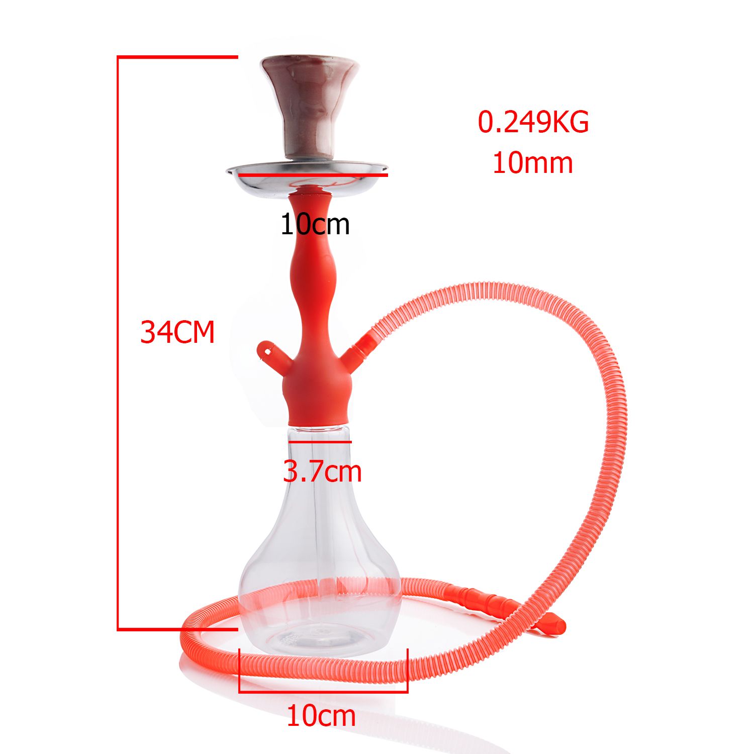 2020 13.4 Inchs Thick Glass Bong Shisha Hookahs One Hose Glass Water