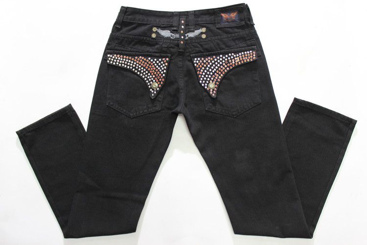 rhinestone black jeans
