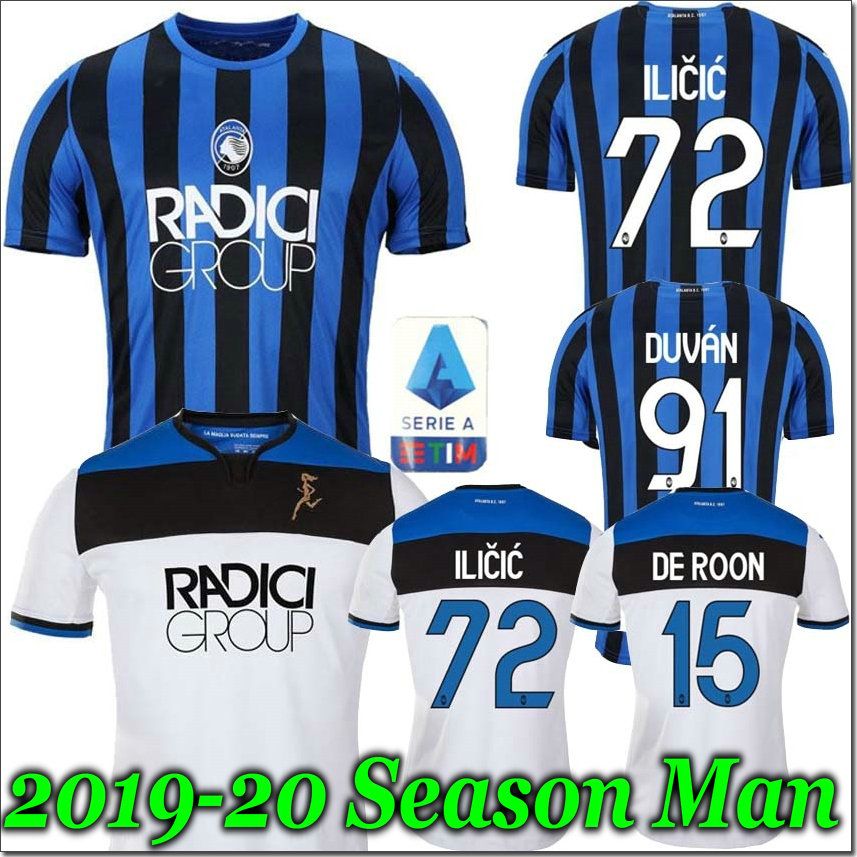 19 20 Atalanta BC Soccer Jersey Home 2019 2020 DUVAN L ...