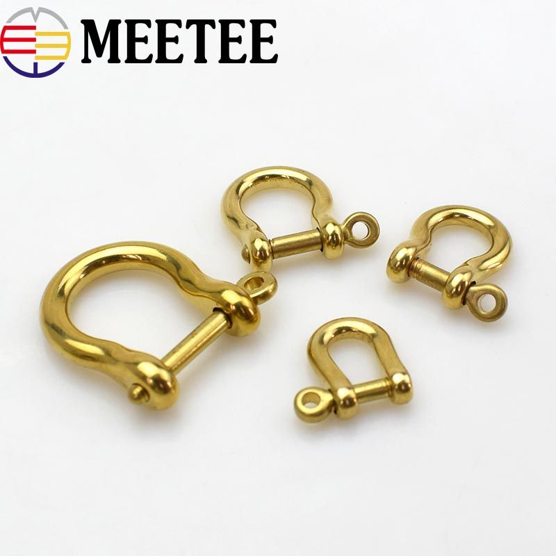 2020 Solid Brass D Shackle Clasp Ring Metal Buckles U Shaped Shackle