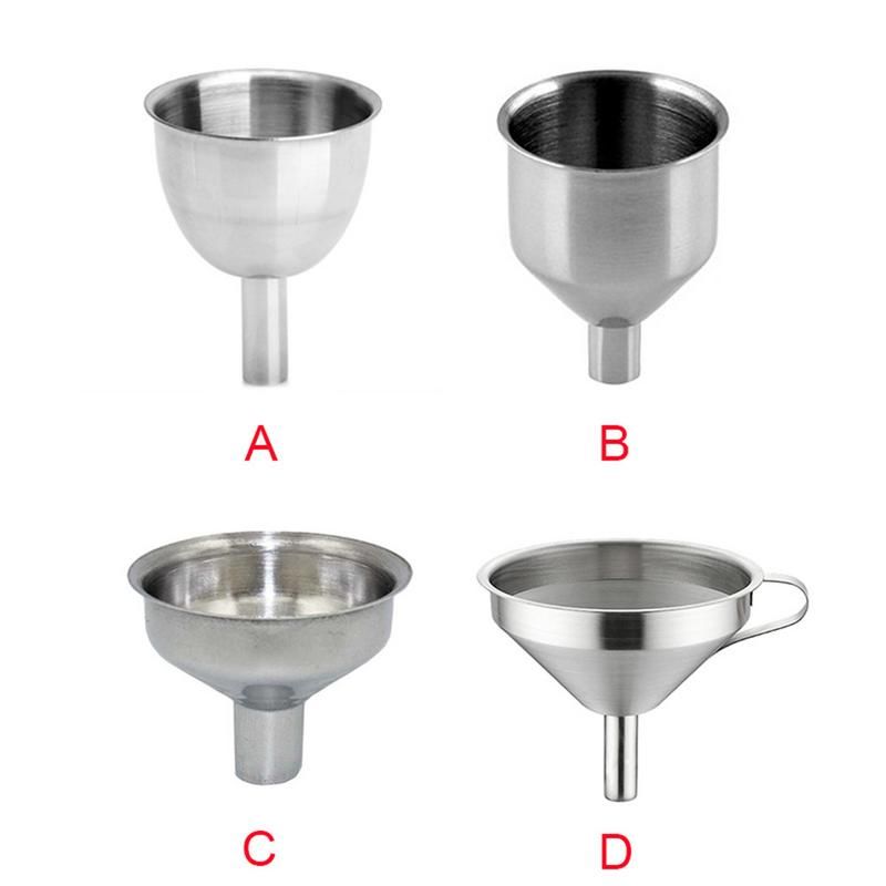 2020 Mini Stainless Steel Bar Wine Flask Funnel Small Mouth Funnels For