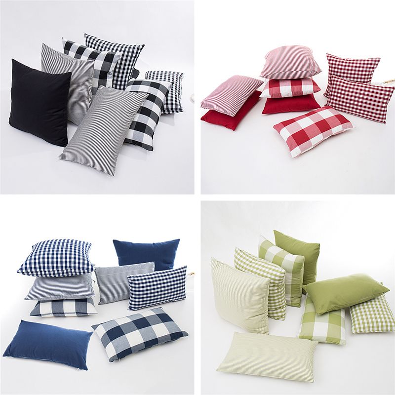 plaid sofa pillow covers