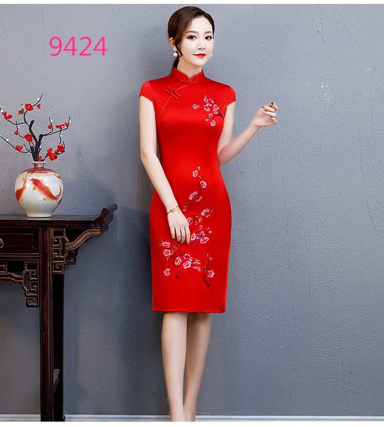 Red Silk Dress Material Polyester