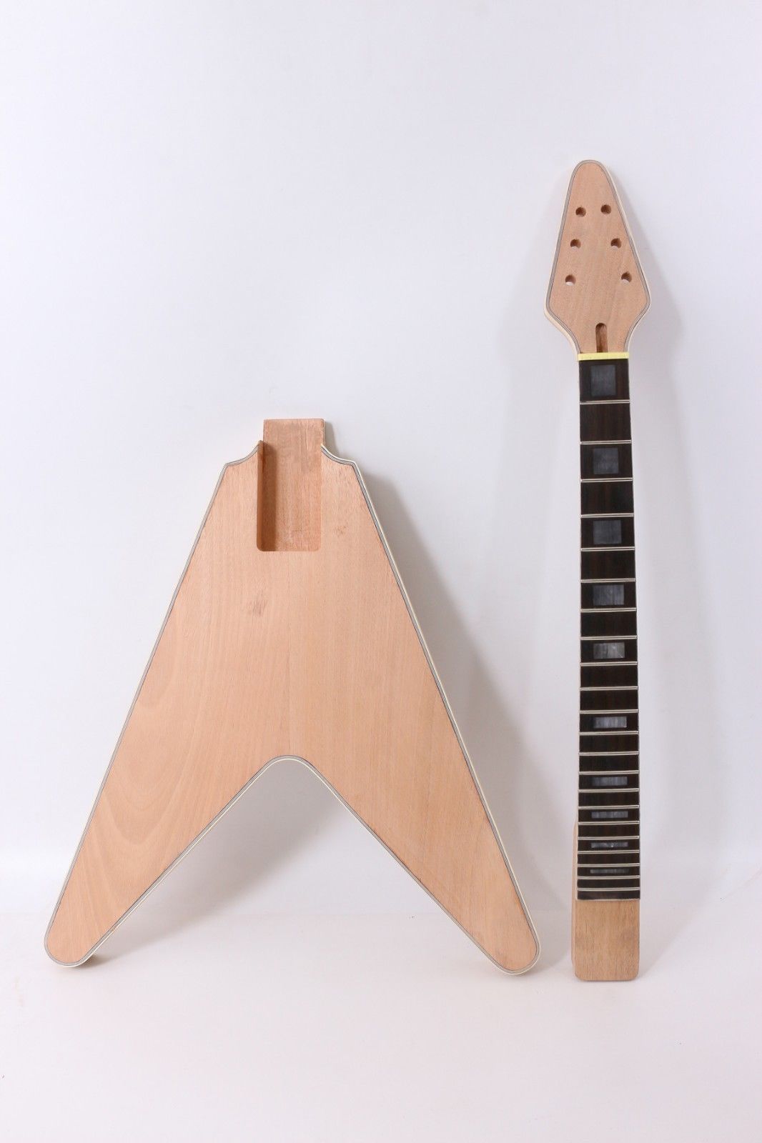 Electric Guitar Kit Guitar Neck Body Binding Electric Guitar Flying V