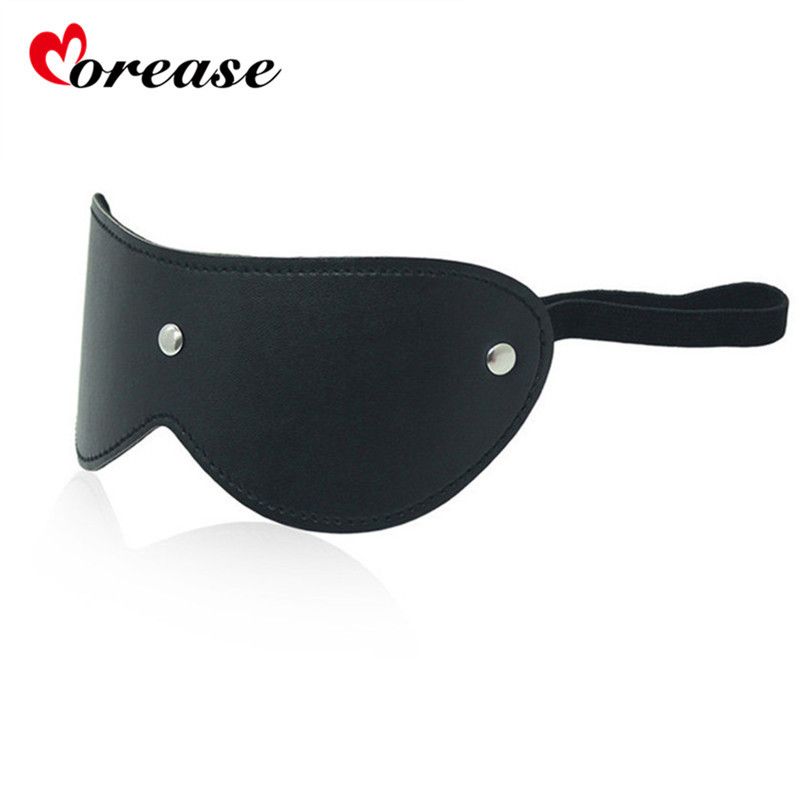 Eye Mask Blindfold Erotic Slave Restraint Leather Blinder For Couple Women Role Play BDSM Adult Game Fetish Bdsm Sex Toy Product C18112701 Free Online ...