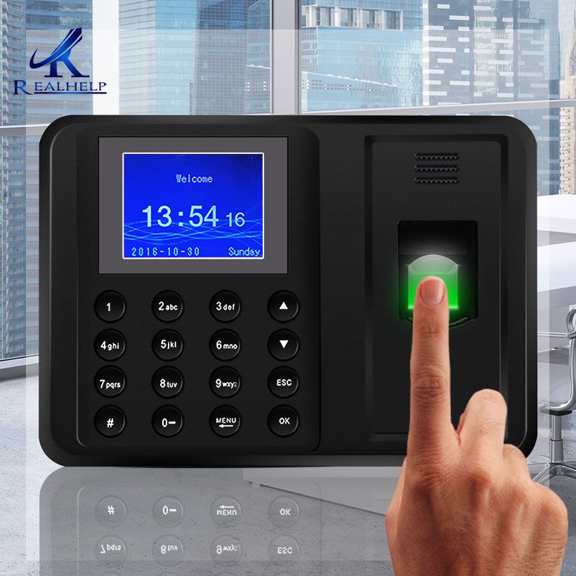 2020 1000Fingerprint Users 2.4 TFT Biometric Fingerprint Time