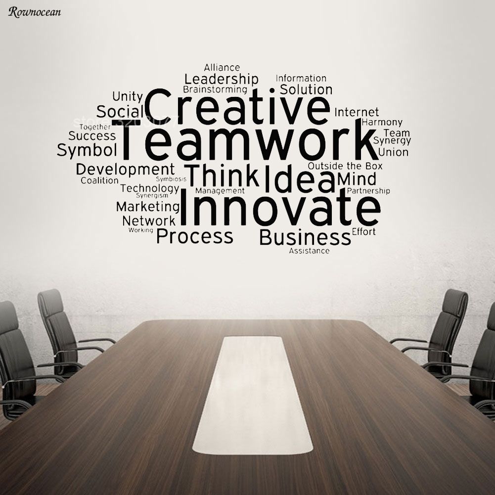 Creative Teamwork Vinyl Wall Decal Team Work Office Art Decor Stickers
