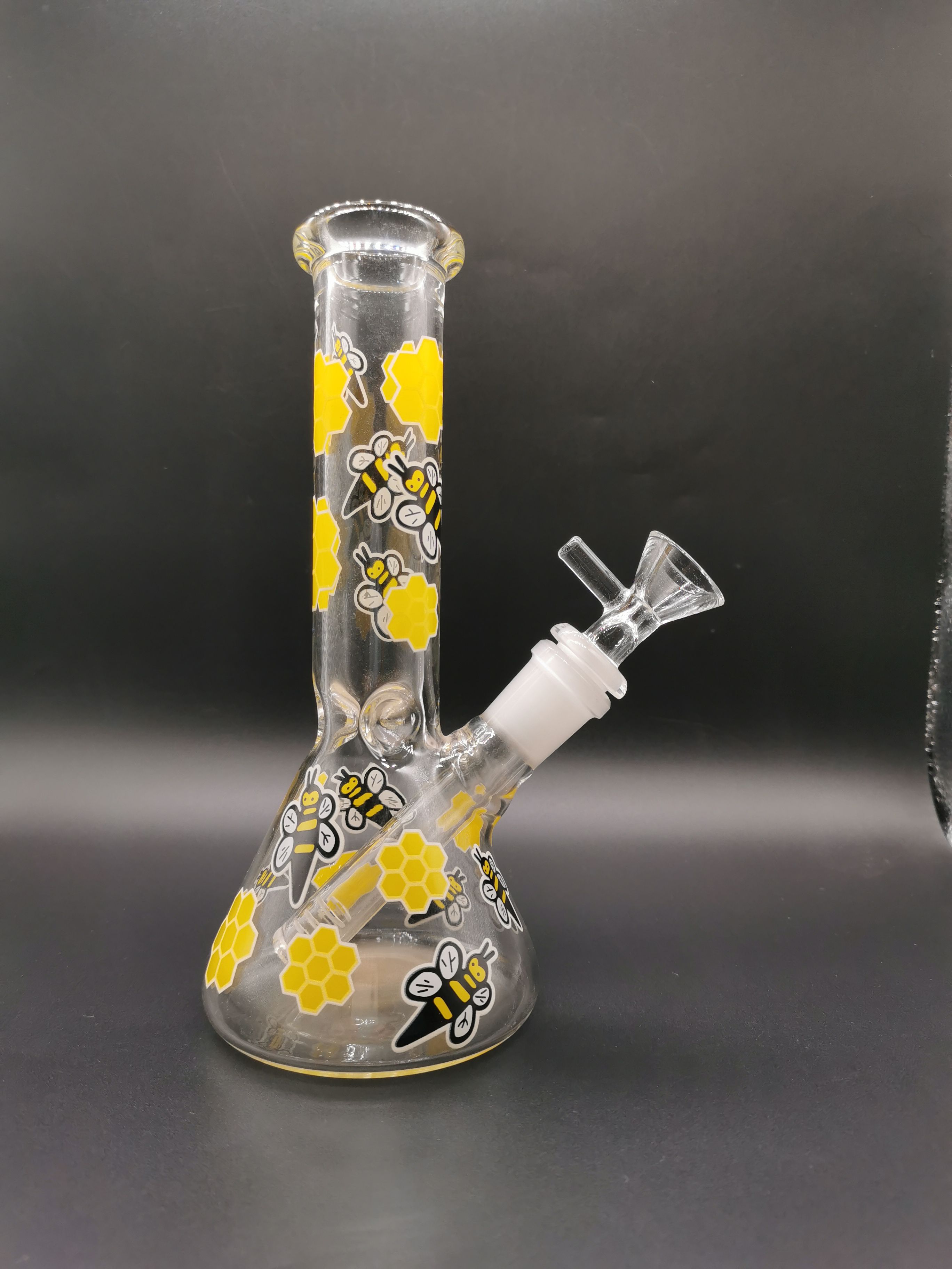 2021 Yellow Bee Glass Water Bongs 8 Inches Cute Beaker Oil Burner Dab