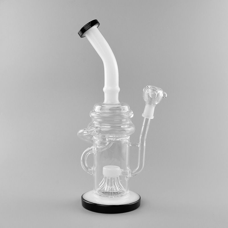 2020 12 Inches Glass Bong Oil Rig Recycler Filter Glass Water Pipe With