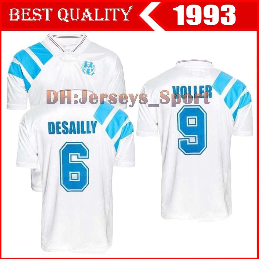 1993 Olympique Marseille Retro Commemorate Football Shirt DESCHAMPS PAPIN BOLI DESAILLY Soccer Jersey VOLLER Marseille Football Jersey 1993 Olympique Marseille Retro Commemorate Football Shirt DESCHAMPS PAPIN BOLI DESAILLY Soccer Jersey VOLLER Marseille Football Jersey