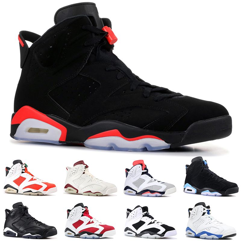 Nike Air Jordan 6 Retro 2019 OG Infrarrojo negro 6s Hombres Zapatos de baloncesto de diseñador 6 Tinker gato negro Carmine UNC Maroon Gatorade Trainer Nike Air Jordan 6 Retro 2019 OG Infrarrojo negro 6s Hombres Zapatos de baloncesto de diseñador 6 Tinker gato negro Carmine UNC Maroon Gatorade Trainer