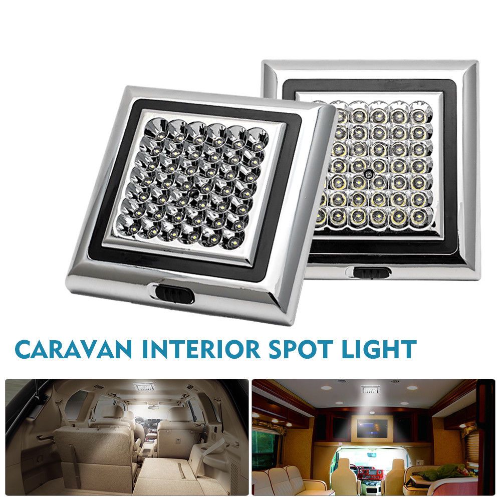 2x 42 Led 12 V Interior Roof Ceiling Dome Light Ceiling Cabin Spot