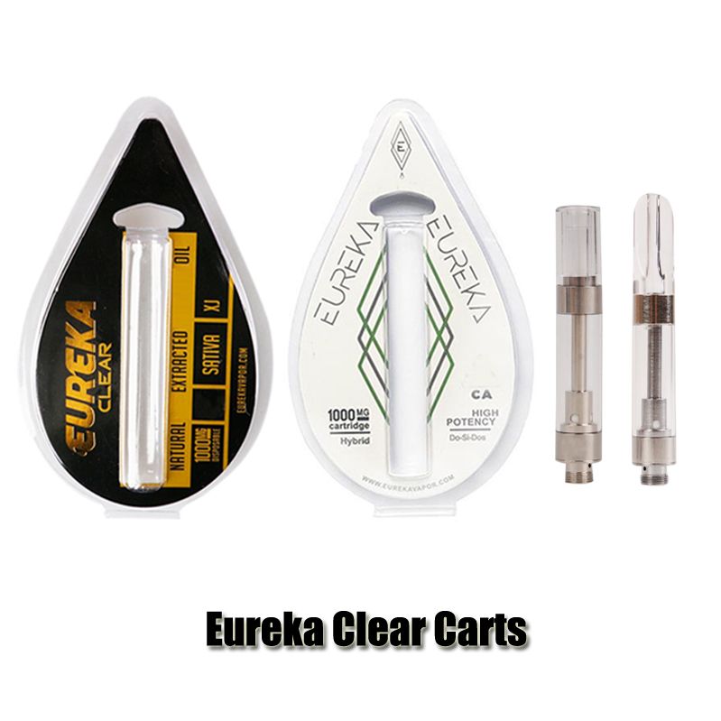 New Eureka Clear Carts G5 Screw Vape Cartridges 0.8ml 1.0ml 1Gram Tank