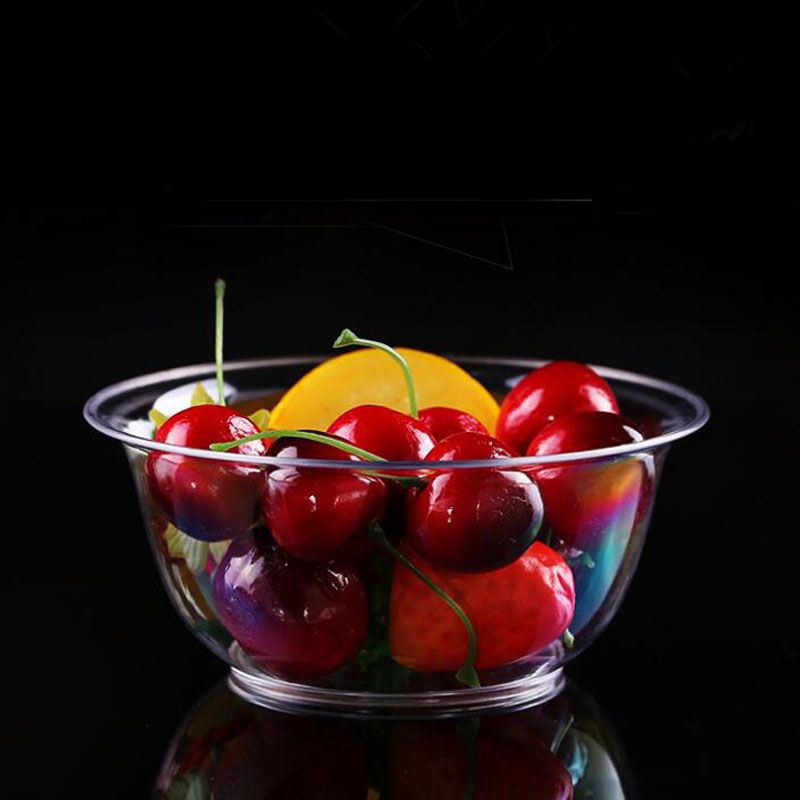 2020 Disposable Salad Bowl 250ML Plastic Fruit Bowl Round Transparent