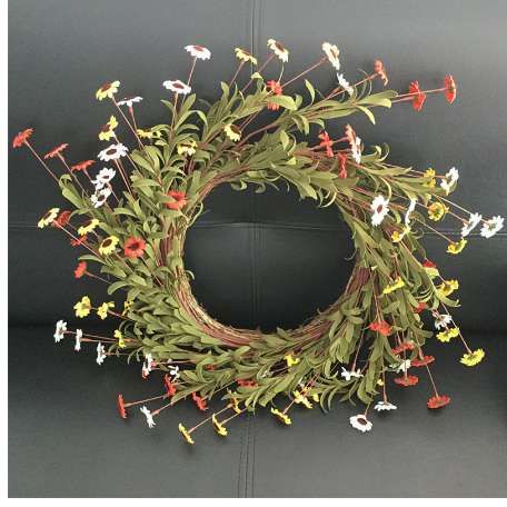 Fake Daisy Fall Wreath Wianek Home Door Decor Fake Flower Wreath Wedding Decoration Christmas Gift Artificial Christmas Wreath