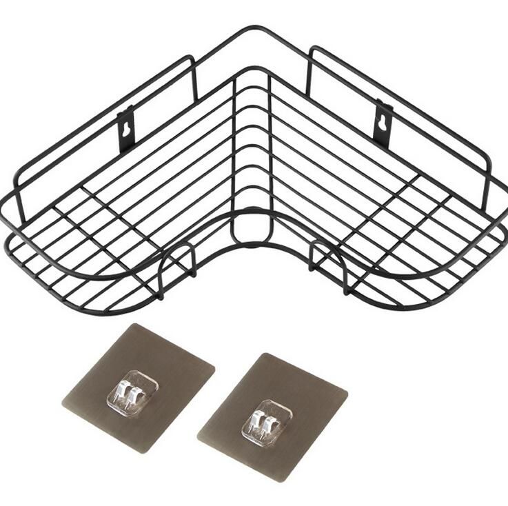 2019 Bath Corner Shelf Black Iron Art Bathroom Shower Shelf