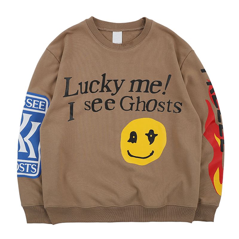 Lucky Me I See Ghosts Sweatshirts Men 2019 Spring Letters ...