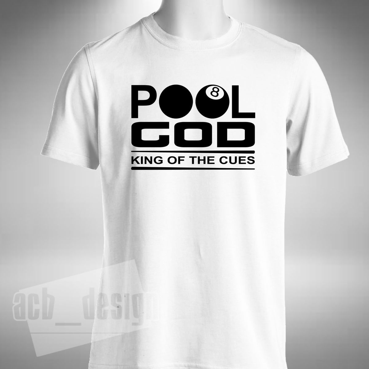 pool god mens t shirt king of the cues funny sport red dwarf cues clothing