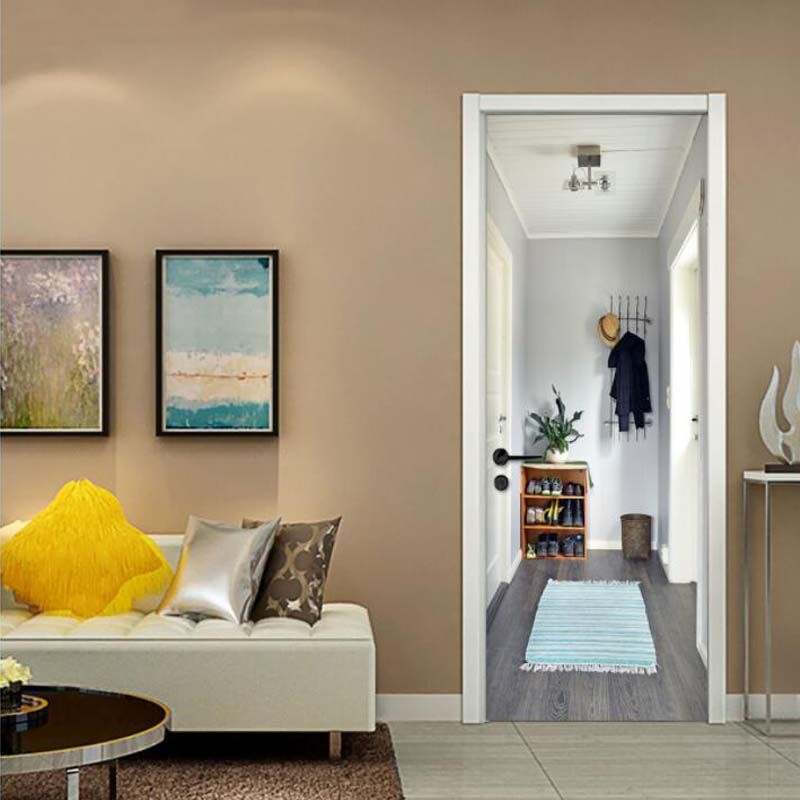 Großhandel 3D Tür Aufkleber Wandmalerei Wohnzimmer Schlafzimmer DIY ... Großhandel 3D Tür Aufkleber Wandmalerei Wohnzimmer Schlafzimmer DIY ...