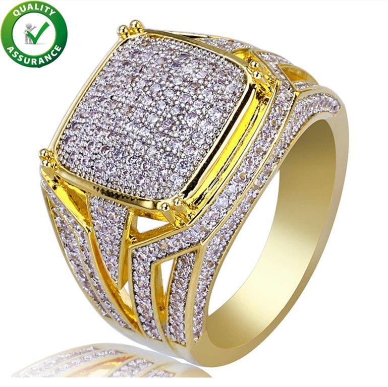 2019 Hip Hop Jewelry Diamond Ring Mens Luxury Designer
