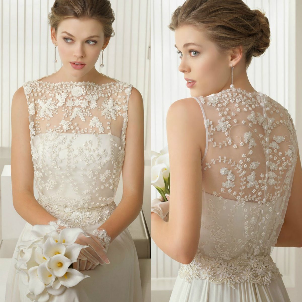 2019 Cheap Ivory White Bridal Wraps Lace Beading Sleeveless Wedding