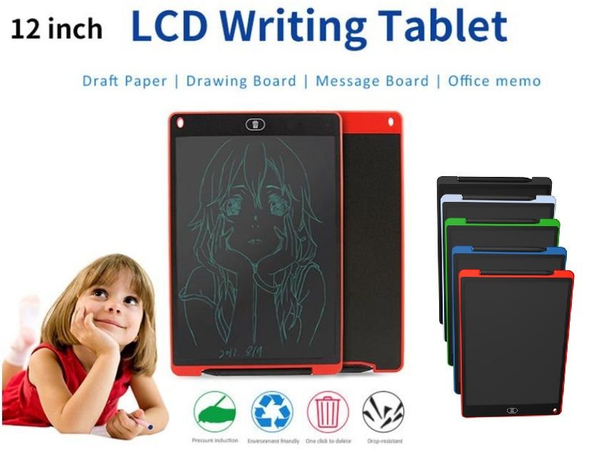12Inch LCD Writing Tablet Drawing Board Pad for Kids Office Writing Memo Shoppin