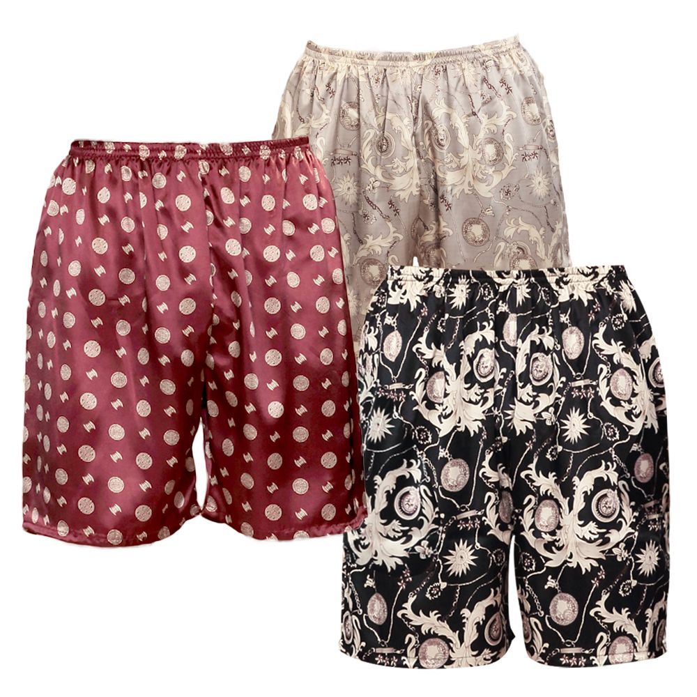 2019 Mens Sleep Bottoms Synthetic Silk Shorts SpaRogerss Silky