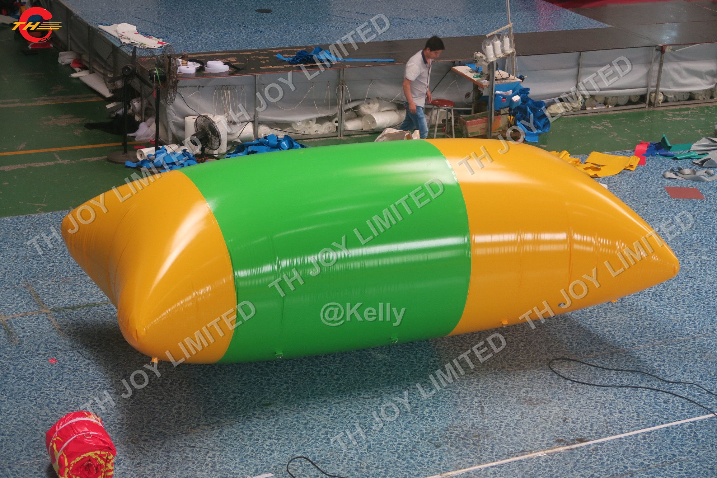2021 7x3m PVC Inflatable Water Zone Blob Jump Or Jumping Pillow For