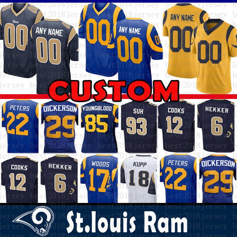 custom rams throwback jersey