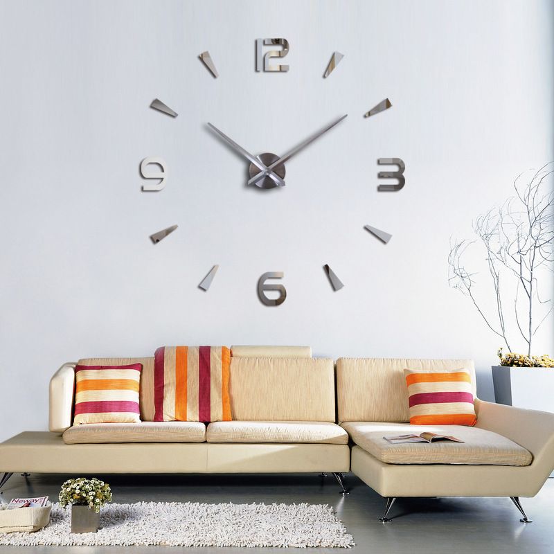 creative 3d wall stickers clock watch wall clocks horloge fashion