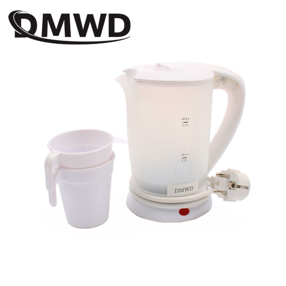 NOUVEAU Dual Voltage petit Électrique Voyage Bouilloire 0.5 l Couleur Blanc 2 tasses