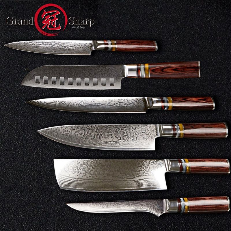 Acheter Chef Couteau Set Couteaux Du Chef Professionnel VG10 Japonais Damas En Acier Meilleur