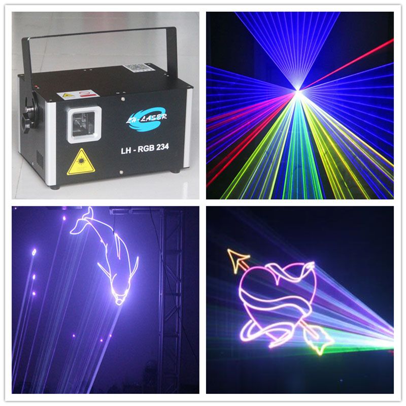LH RGB234 ILDA 1.5watt Rgb Full Color Laser Holiday Light Show Projector For Christmas And