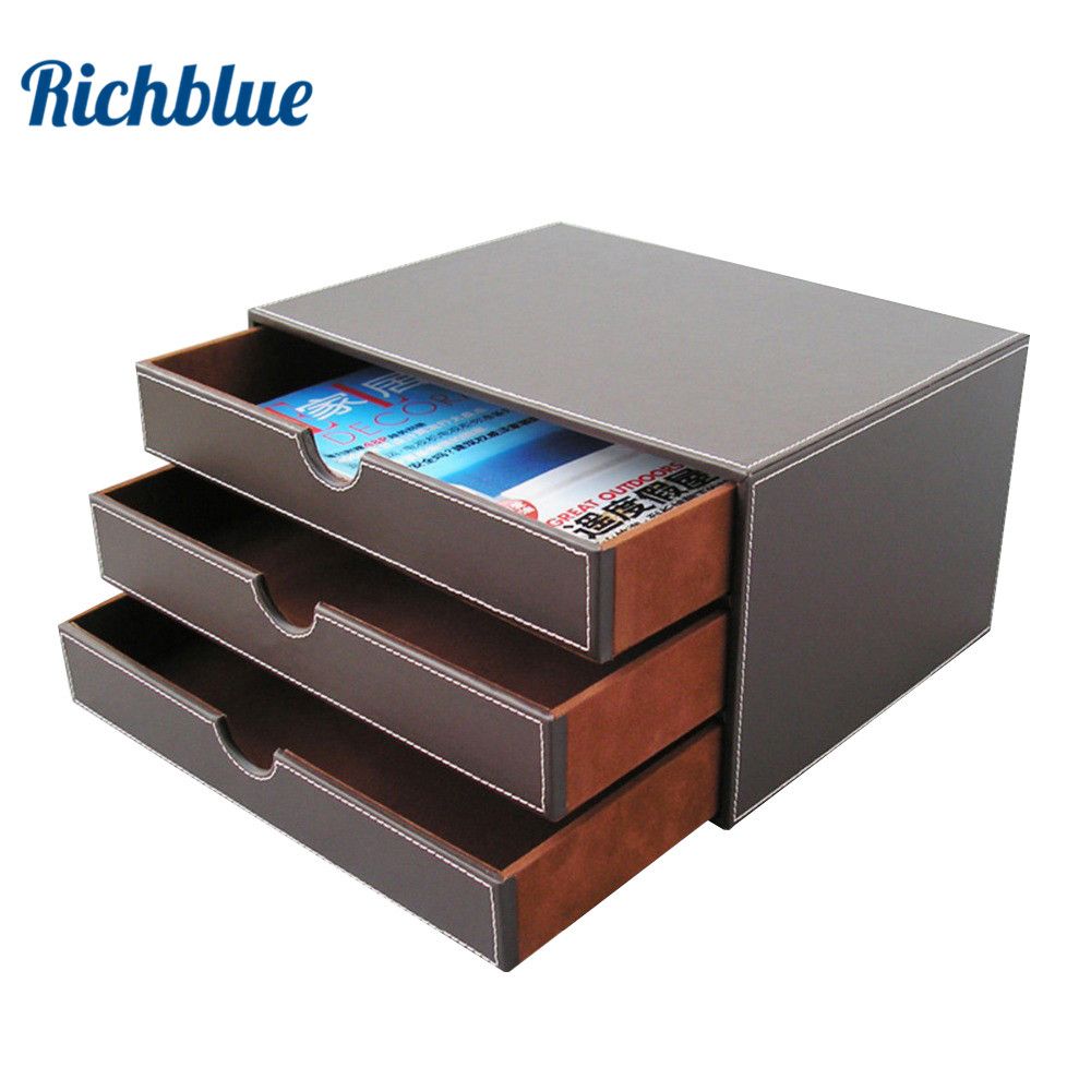 2019 3 Layer 3 Drawer File Storage Box Organizer Container Bin