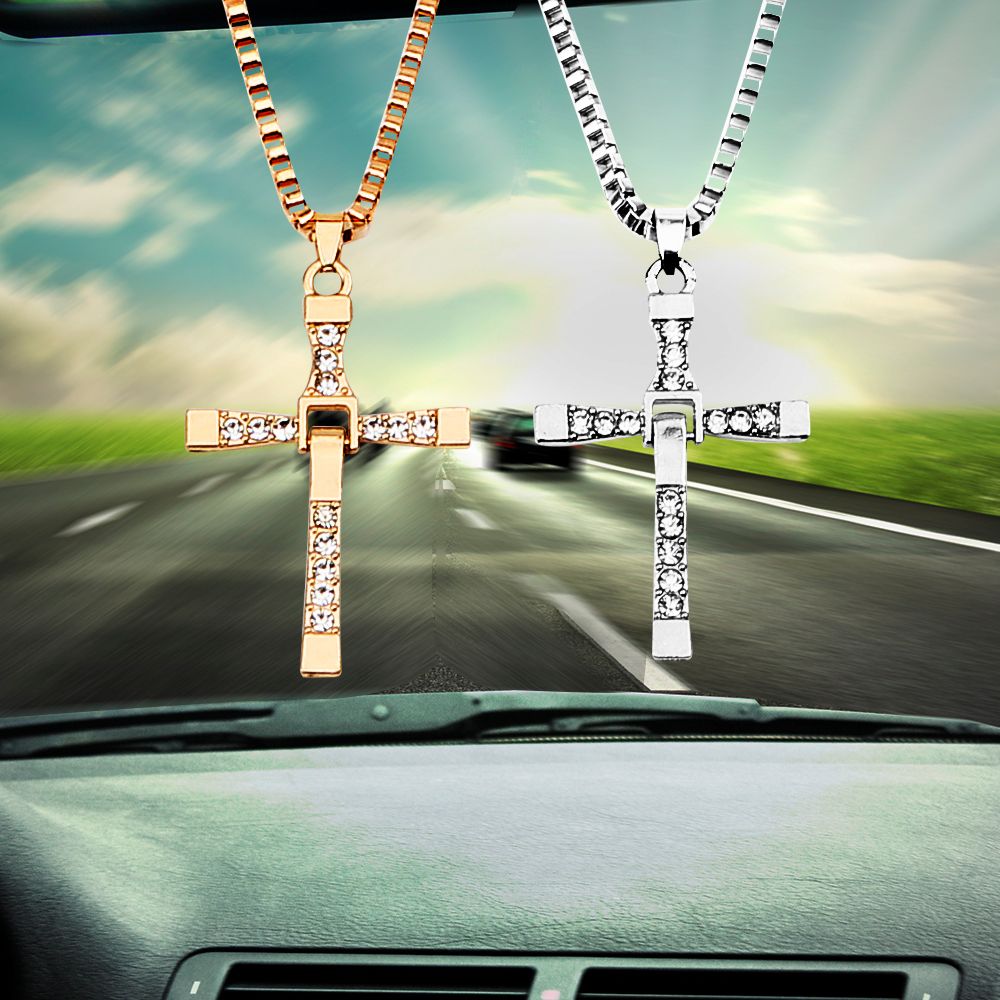 Car Rearview Mirror Hanging Ornaments Car Pendant Christian Cross