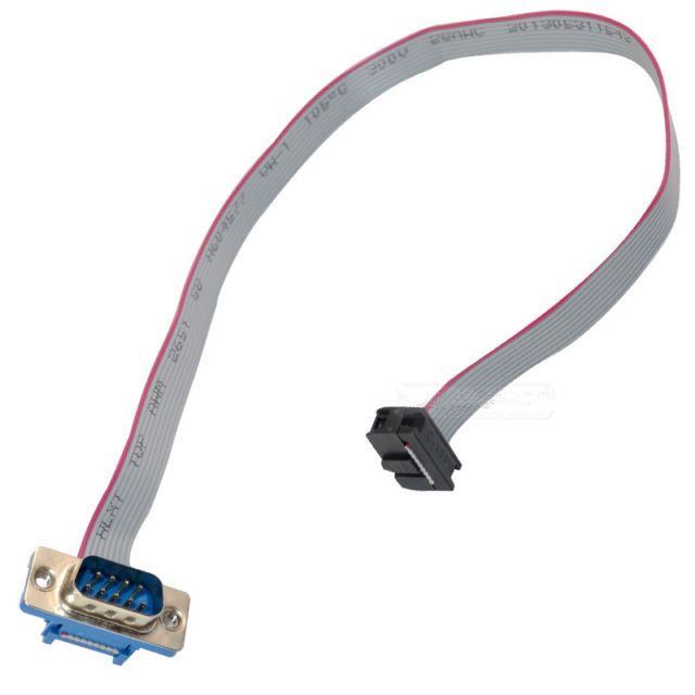 9 Pin Serial Port Connector With Ribbon Cable DB9 Male With 10 Pin