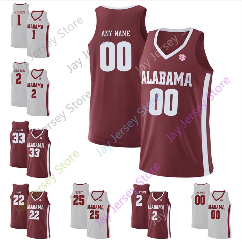 2019 Custom Alabama Basketball Jersey College Kira Lewis Jr. Bolden