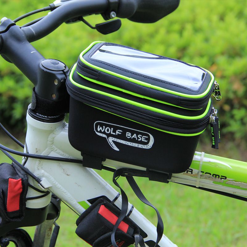 2021 Waterproof Bike Saddle Bag Mountain Bike Front Beam Bag Mobile