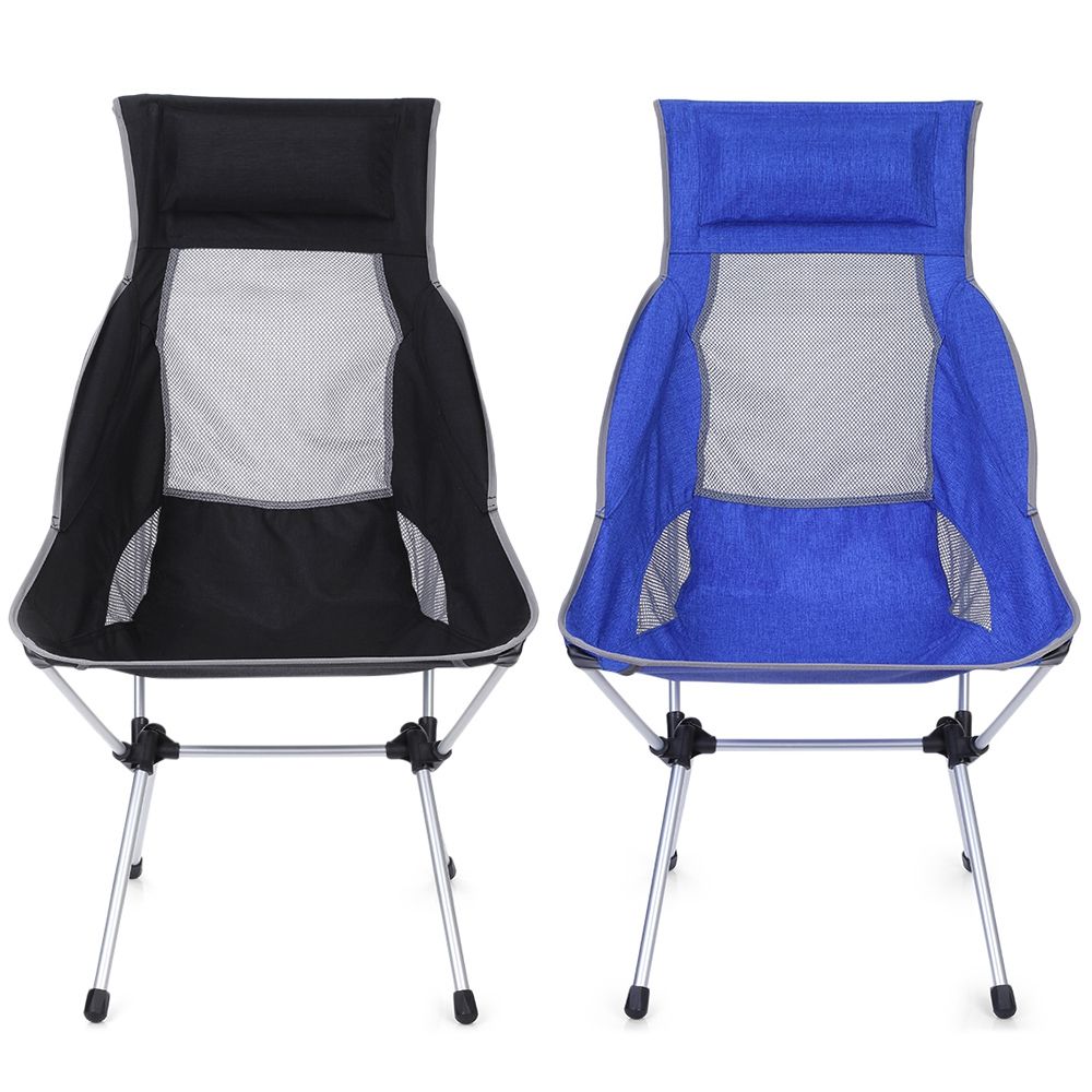Black Outdoor Ultra Light Aluminum Alloy Folding Recliner Camping Chair Portable Armchair For Easy Ejection Assembly