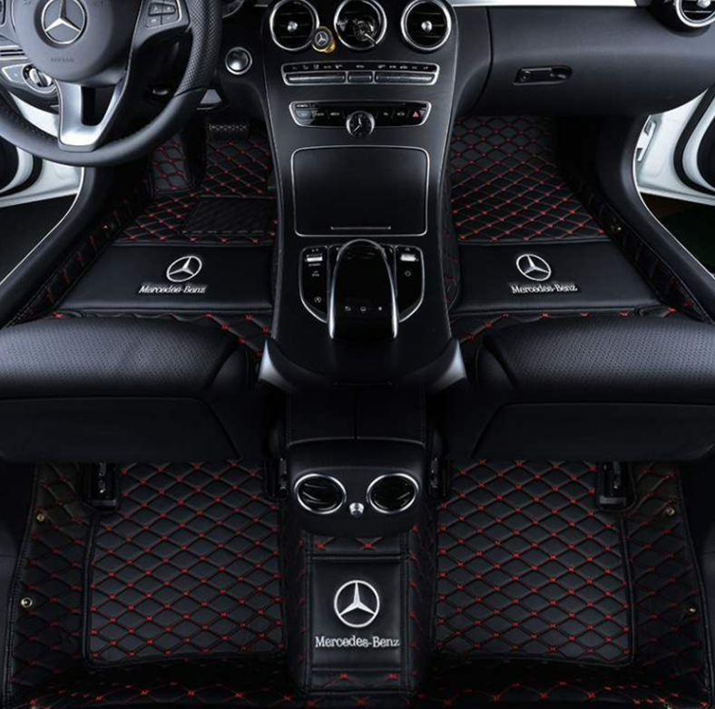 vidaXL 4x Tapis de Voiture pour Mercedes W204 Classe C Tapis de Sol Véhicule