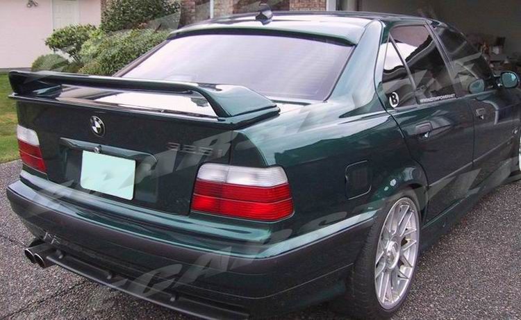 For Bmw E36 M3 Spoiler 92 98 E36 2dr 4dr Trunk Spoiler Double Layers Wing Fiber Glass Spoiler Unpainted