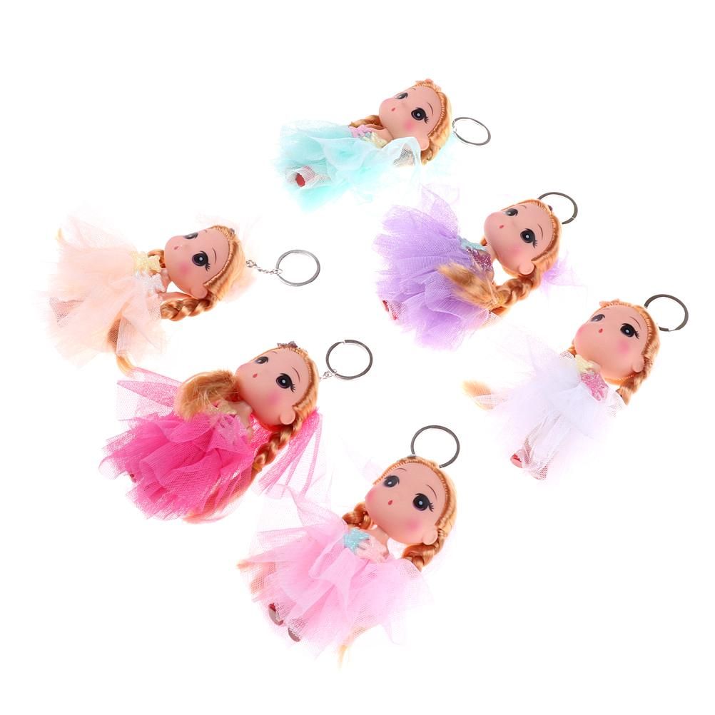 12CM Toys Soft Interactive Baby Dolls Toy Key Chain Doll Keychain For