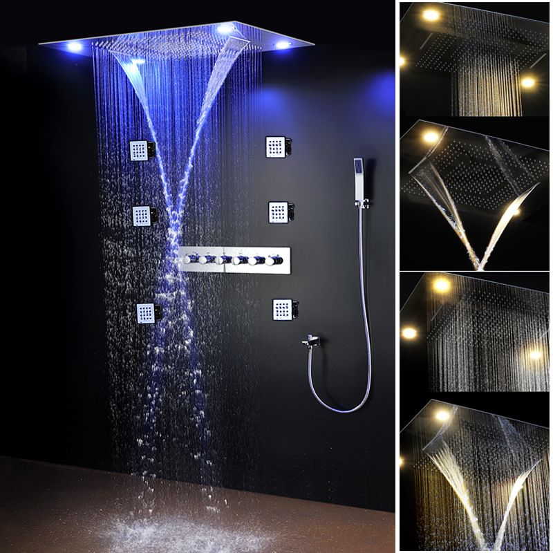 2019 2019 Luxury Shower Faucet Concealed LED Shower Head Set Body Spray