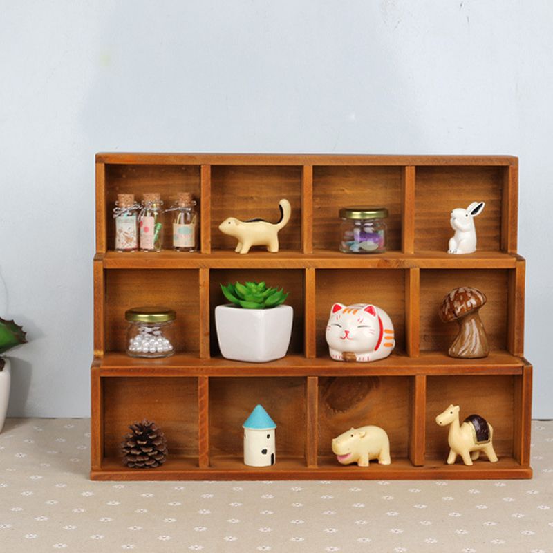 Diy Wooden Storage Box Makeup Organizer Jewelry Container Toy Sundries Handmade For Decoration