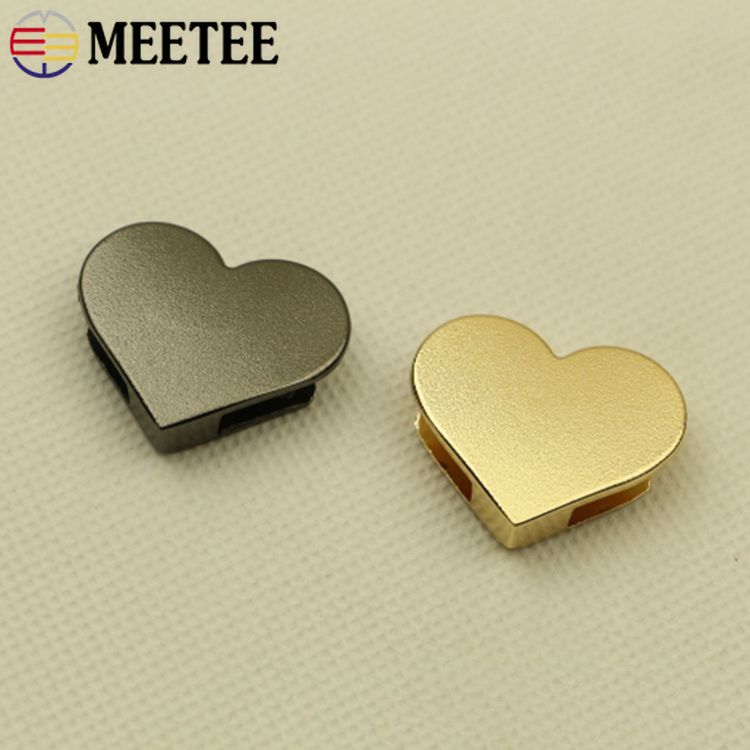 Heart Bag Purse Decoration Corner Screws Metal Buckle DIY Edge Banding Protector Corners 35*29mm Hardware Accessories