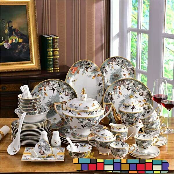 2020 Luxury Drinkware European Ceramic Tea Set Porcelain Coffee Set